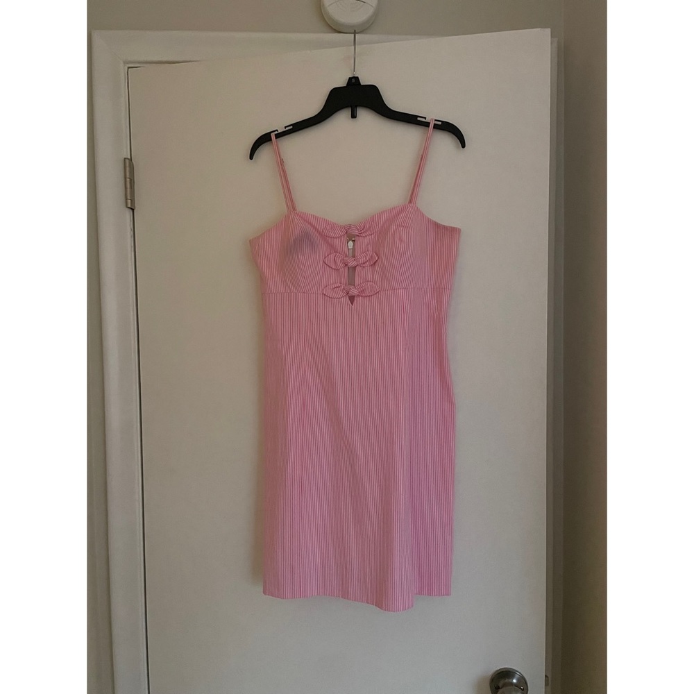 Lilly Pulitzer Petra pink seersucker dress